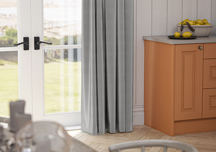 Akoya Faux Silk, Lustre Steel Grey - Made to Measure Curtain - Image 5